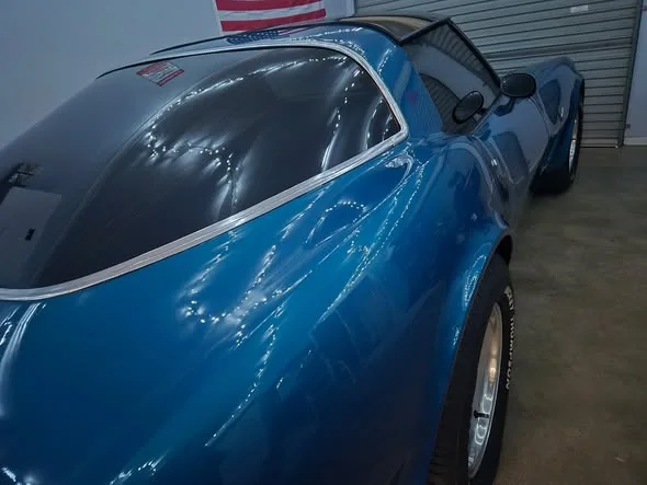 Corvette rear glass after tinting